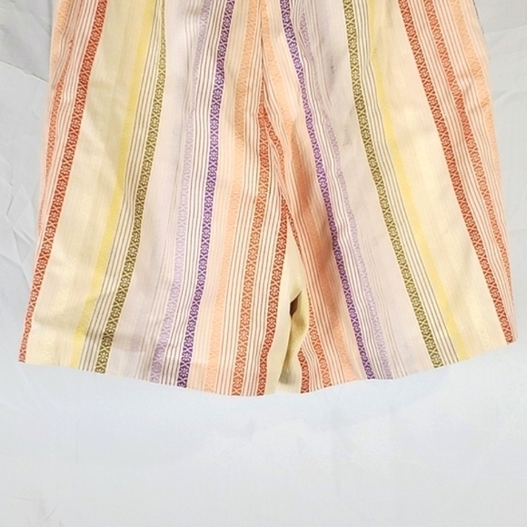Vintage 70s Rainbow Striped Cottagecore Shorts - Picture 7 of 10